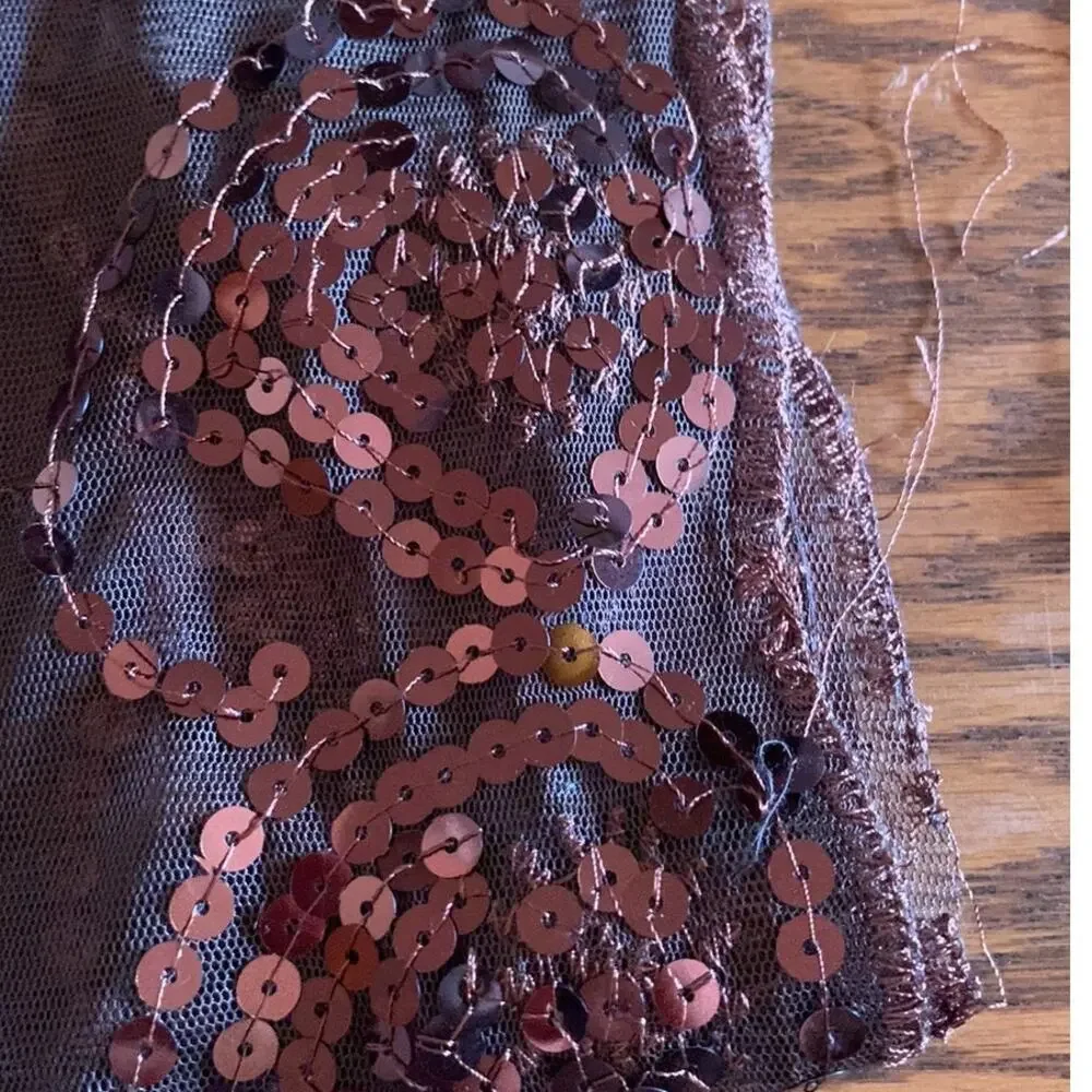 Mantilla Veil Chalina Wrap Sequin Brown - Picture 8 of 8